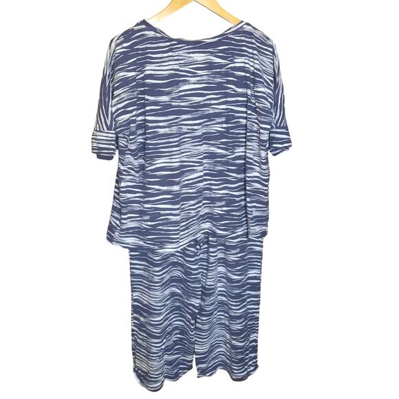 Garnet Hill Relaxed Knit Womens Zebra Print Pajamas Size Large. NWOT - Picture 4 of 13